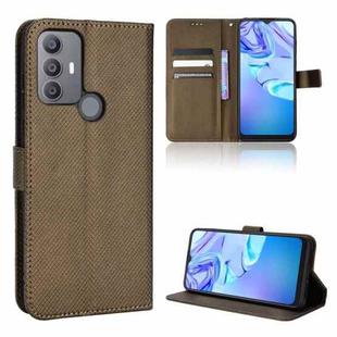 For TCL 30 SE / 30 E / 306 / Sharp Aquos V6 Diamond Texture Leather Phone Case(Brown)