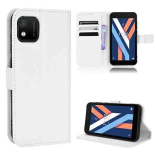 For Wiko Y52 Diamond Texture Leather Phone Case(White)