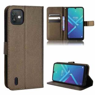 For Wiko Y82 Diamond Texture Leather Phone Case(Brown)