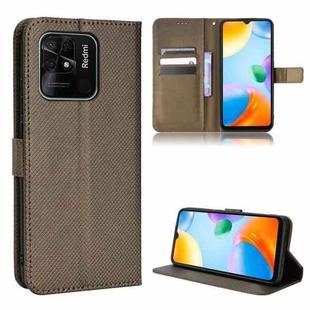 For Xiaomi Redmi 10C Diamond Texture Leather Phone Case(Brown)