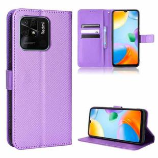 For Xiaomi Redmi 10C Diamond Texture Leather Phone Case(Purple)