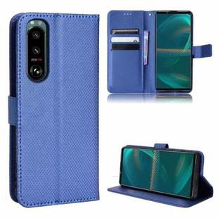 For Sony Xperia 5 III Diamond Texture Leather Phone Case(Blue)