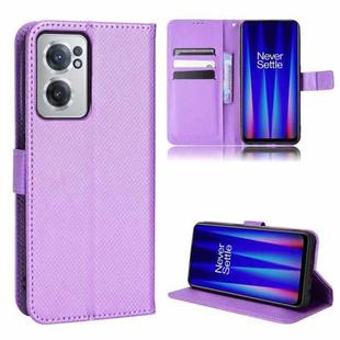 For OnePlus Nord CE 2 5G Diamond Texture Leather Phone Case(Purple)