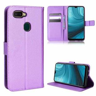 For OPPO A7 / AX7 / A5s / AX5s / A21 Diamond Texture Leather Phone Case(Purple)