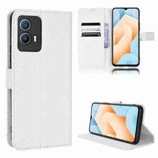 For vivo iQOO U5 5G Diamond Texture Leather Phone Case(White)