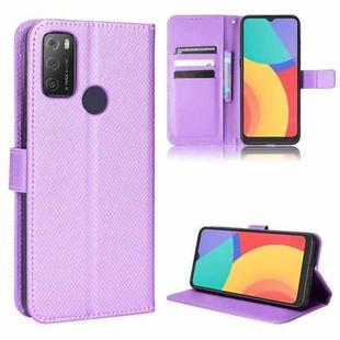 For Alcatel 1S 2021 / 3L 2021 / TCL 20E / 20Y Diamond Texture Leather Phone Case(Purple)