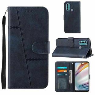 For Motorola Moto G40 / G60 Stitching Calf Texture Buckle Leather Phone Case(Blue)