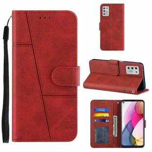 For Motorola Moto G Stylus 2021 Stitching Calf Texture Buckle Leather Phone Case(Red)