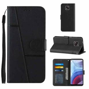 For Motorola Moto G Power 2021 Stitching Calf Texture Buckle Leather Phone Case(Black)