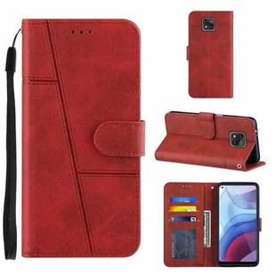 For Motorola Moto G Power 2021 Stitching Calf Texture Buckle Leather Phone Case(Red)