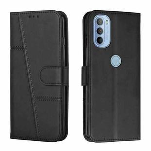 For Motorola Moto G31 / G41 Stitching Calf Texture Buckle Leather Phone Case(Black)