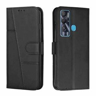 For Tecno Pova Neo Stitching Calf Texture Buckle Leather Phone Case(Black)