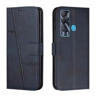 For Tecno Pova Neo Stitching Calf Texture Buckle Leather Phone Case(Blue)