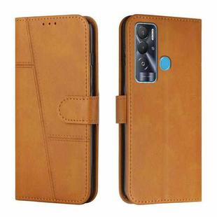 For Tecno Pova Neo Stitching Calf Texture Buckle Leather Phone Case(Yellow)