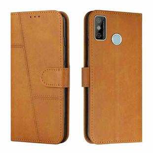 For Tecno Spark Go 2020 / Spark 6 Go Stitching Calf Texture Buckle Leather Phone Case(Yellow)