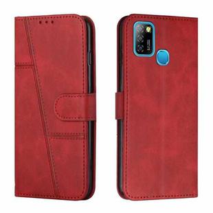 For Infinix Hot 10 Lite / Smart 5 2020 Stitching Calf Texture Buckle Leather Phone Case(Red)