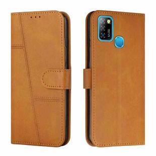 For Infinix Hot 10 Lite / Smart 5 2020 Stitching Calf Texture Buckle Leather Phone Case(Yellow)