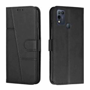 For Infinix Hot 10 Play / Smart 5 2021 Stitching Calf Texture Buckle Leather Phone Case(Black)