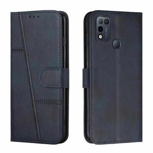 For Infinix Hot 10 Play / Smart 5 2021 Stitching Calf Texture Buckle Leather Phone Case(Blue)