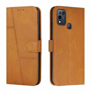 For Infinix Hot 10 Play / Smart 5 2021 Stitching Calf Texture Buckle Leather Phone Case(Yellow)