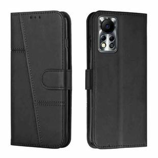 For Infinix Hot 11S NFC Stitching Calf Texture Buckle Leather Phone Case(Black)