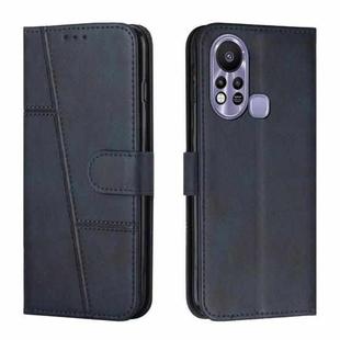 For Infinix Hot 11S with Fingerprint Hole Stitching Calf Texture Buckle Leather Phone Case(Blue)