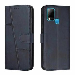 For Infinix Hot 10S / 10T / 10S NFC Stitching Calf Texture Buckle Leather Phone Case(Blue)
