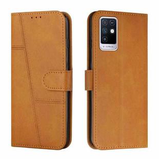 For Infinix Note 10 Stitching Calf Texture Buckle Leather Phone Case(Yellow)