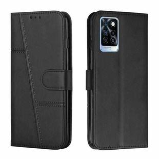 For Infinix Note 10 Pro Stitching Calf Texture Buckle Leather Phone Case(Black)