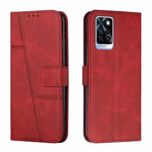 For Infinix Note 10 Pro Stitching Calf Texture Buckle Leather Phone Case(Red)