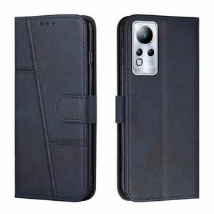 For Infinix Note 11 Stitching Calf Texture Buckle Leather Phone Case(Blue)