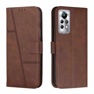 For Infinix Note 11 Pro / 11S Stitching Calf Texture Buckle Leather Phone Case(Brown)