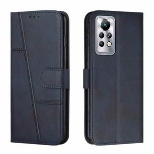 For Infinix Note 11 Pro / 11S Stitching Calf Texture Buckle Leather Phone Case(Blue)
