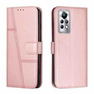 For Infinix Note 11 Pro / 11S Stitching Calf Texture Buckle Leather Phone Case(Pink)