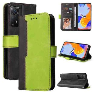 For Xiaomi Redmi Note 11 Pro 4G&5G International /11E Pro 5G CN Version Stitching-Color PU Leather Phone Case(Green)