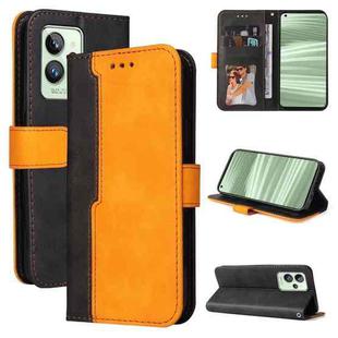 For OPPO Realme GT2 Pro Stitching-Color PU Leather Phone Case(Orange)