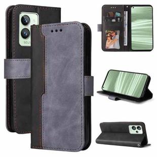 For OPPO Realme GT2 Pro Stitching-Color PU Leather Phone Case(Grey)