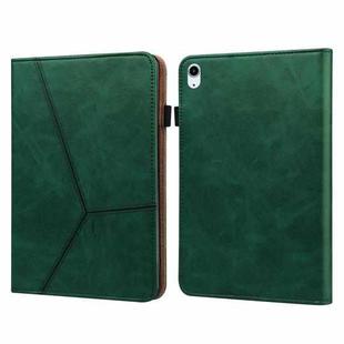 Solid Color Embossed Striped Smart Leather Case For iPad Air 2022 / Air 2020 10.9(Green)