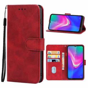 Leather Phone Case For TECNO Spark 4 Lite(Red)