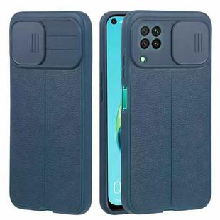 For Huawei P40 Lite / nova 7i Litchi Texture Sliding Camshield TPU Phone Case(Blue)