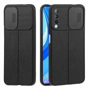 For Huawei Y9s Litchi Texture Sliding Camshield TPU Phone Case(Black)