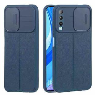 For Huawei Y9s Litchi Texture Sliding Camshield TPU Phone Case(Blue)