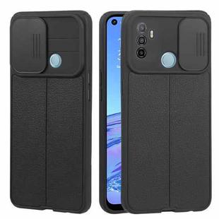 For OPPO A53 2020/ A32 5G / A33 2020 / A53s Litchi Texture Sliding Camshield TPU Phone Case(Black)