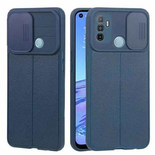 For OPPO A53 2020/ A32 5G / A33 2020 / A53s Litchi Texture Sliding Camshield TPU Phone Case(Blue)