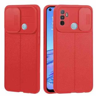 For OPPO A53 2020/ A32 5G / A33 2020 / A53s Litchi Texture Sliding Camshield TPU Phone Case(Red)