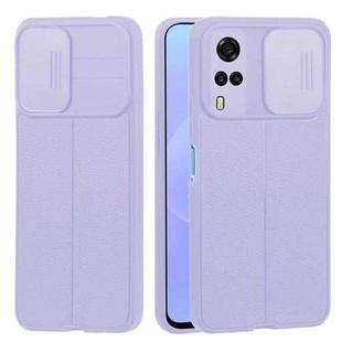 For vivo Y31 2021 / Y20i / Y20s / Y11s / Y12s Litchi Texture Sliding Camshield TPU Phone Case(Light Purple)