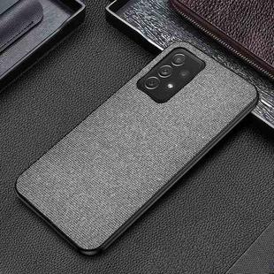 For Samsung Galaxy A13 4G Shockproof Splicing PU + Cloth Protective Case(Classical Gray)