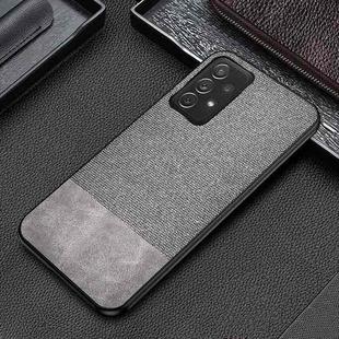 For Samsung Galaxy A53 5G Shockproof Splicing PU + Cloth Protective Case(Stitching Gray)