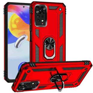 For Xiaomi Redmi Note 11 Pro Shockproof TPU + PC Phone Case with Holder(Red)
