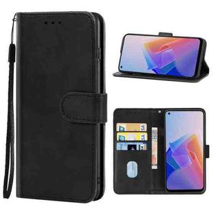 Leather Phone Case For OPPO Reno7 Lite(Black)